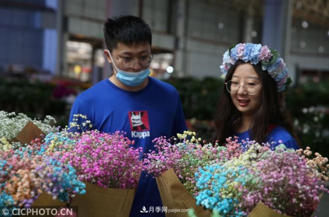 云南昆明：长假“带火”花卉经济(图1)