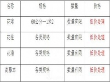 清地在即，部分造型月季品类月季价格短时间走低